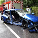 Véhicule gravement endommagé