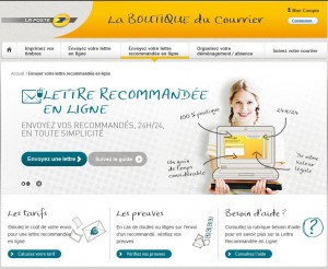 lettre recommandée en ligne par le service de la Poste