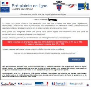 pre-plainte en ligne